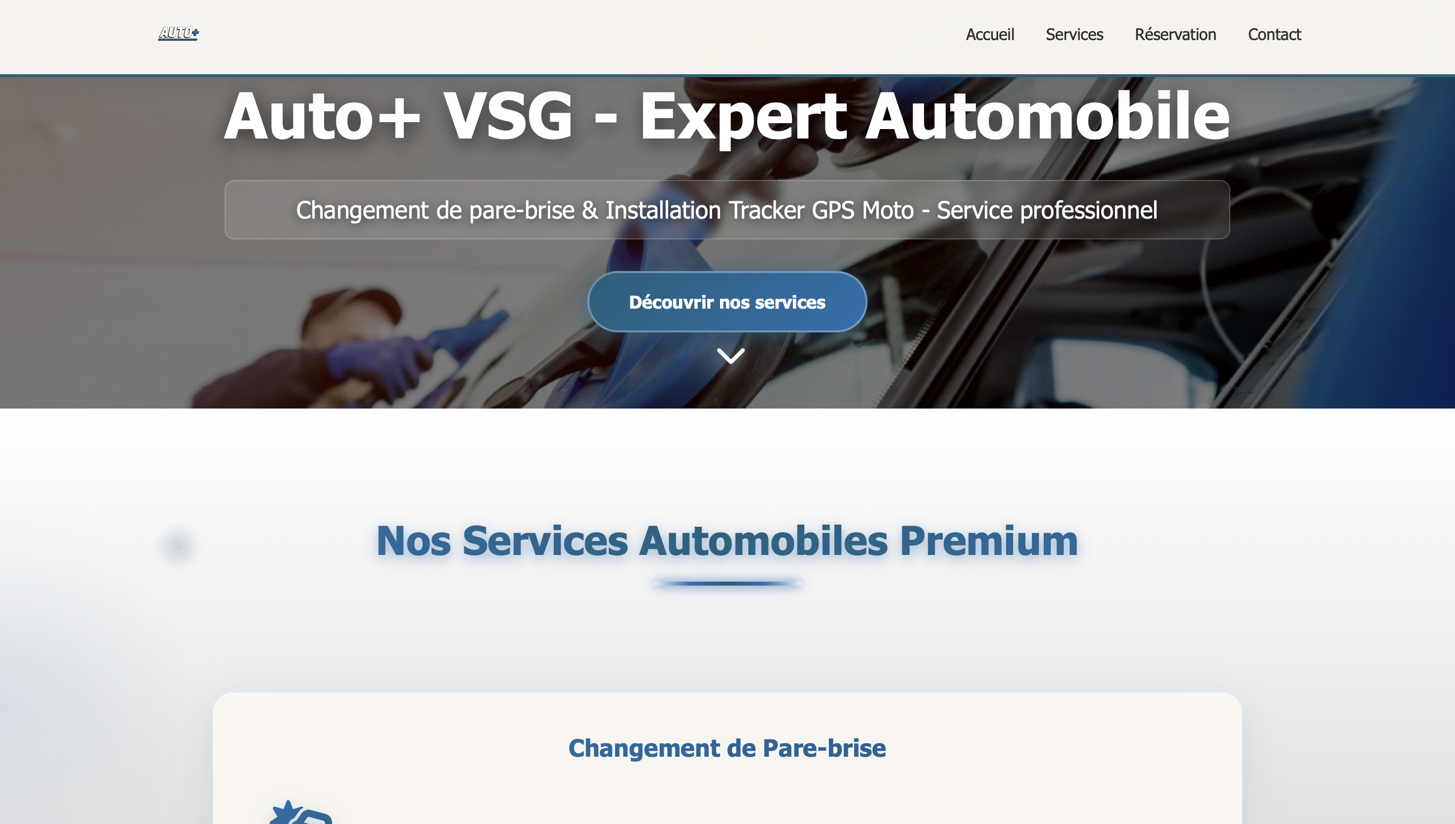 Site web réparation automobile